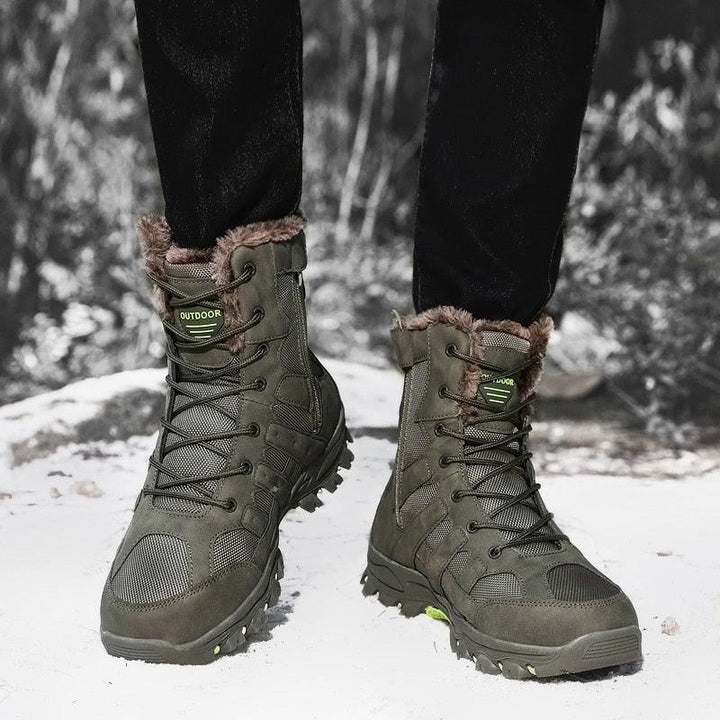Men’s Black Mid-Cut Hiking Boots – Outdoor Sports and Mountaineering