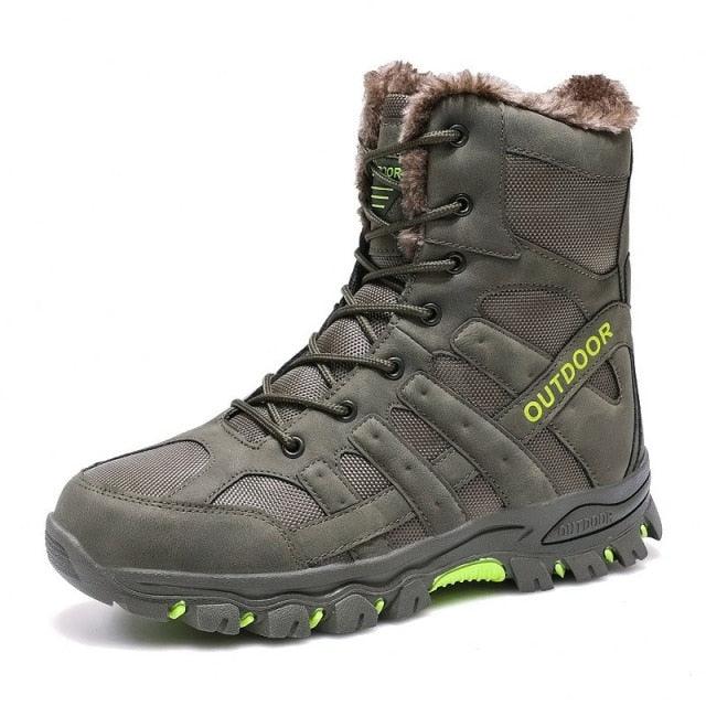 Men’s Black Mid-Cut Hiking Boots – Outdoor Sports and Mountaineering