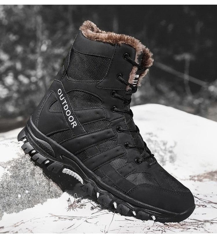 Men’s Black Mid-Cut Hiking Boots – Outdoor Sports and Mountaineering