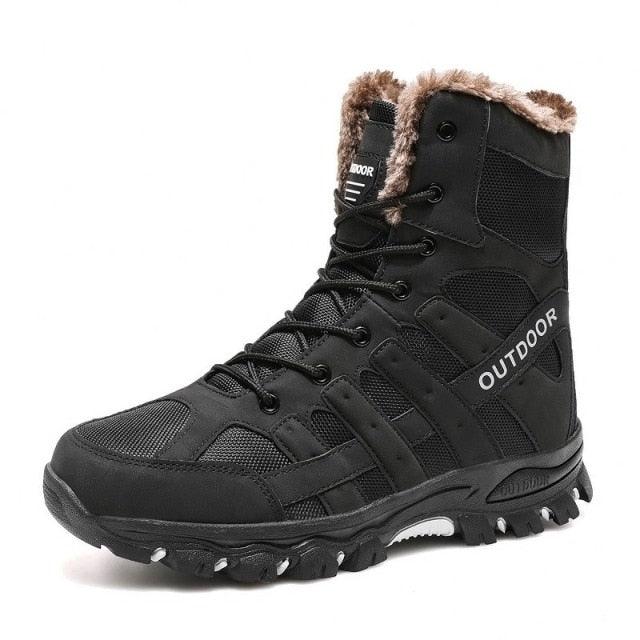 Men’s Black Mid-Cut Hiking Boots – Outdoor Sports and Mountaineering