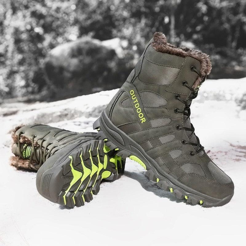 Men’s Black Mid-Cut Hiking Boots – Outdoor Sports and Mountaineering