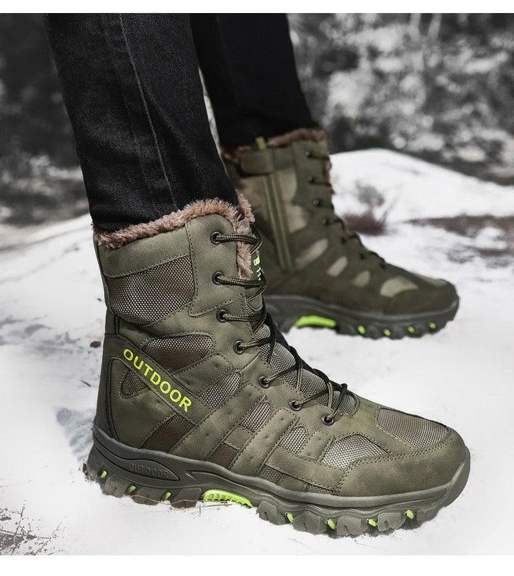 Men’s Black Mid-Cut Hiking Boots – Outdoor Sports and Mountaineering