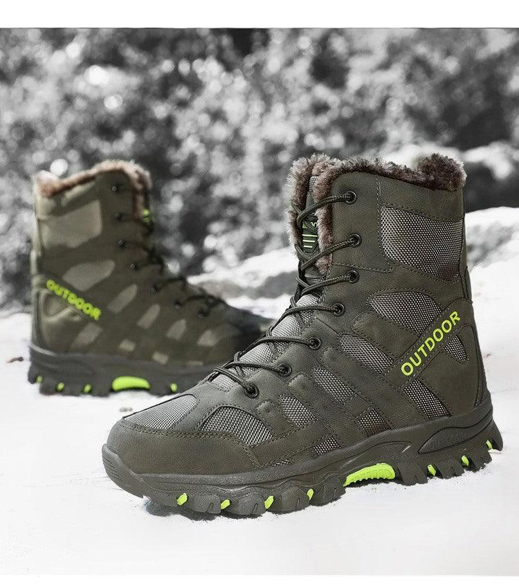 Men’s Black Mid-Cut Hiking Boots – Outdoor Sports and Mountaineering