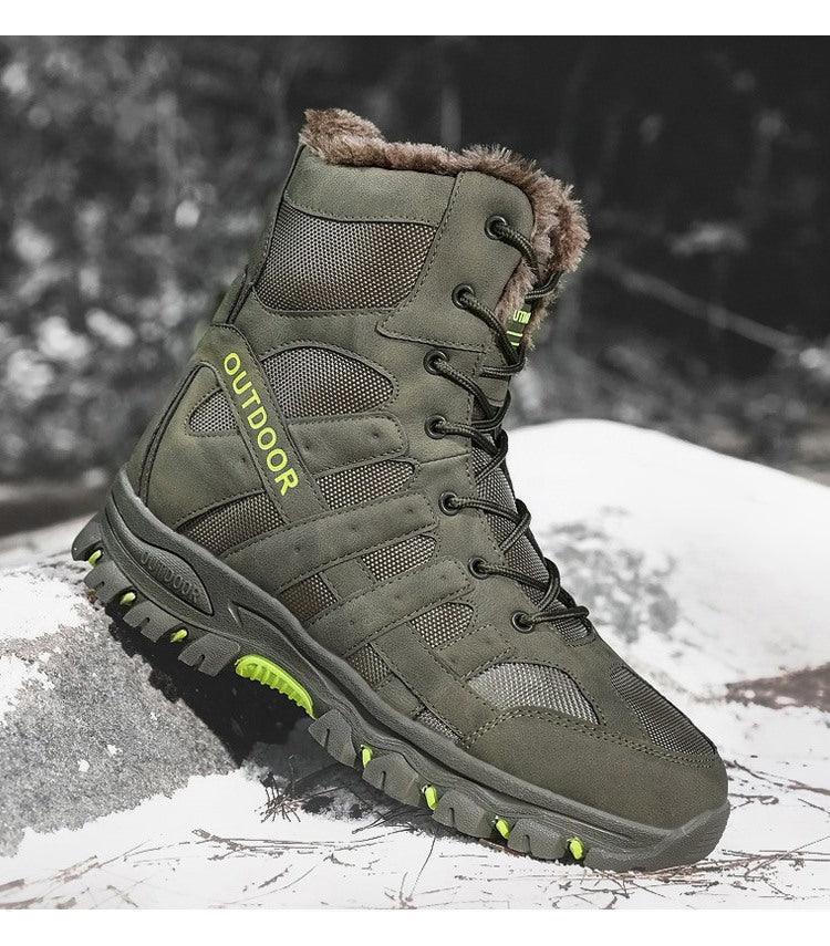 Men’s Black Mid-Cut Hiking Boots – Outdoor Sports and Mountaineering