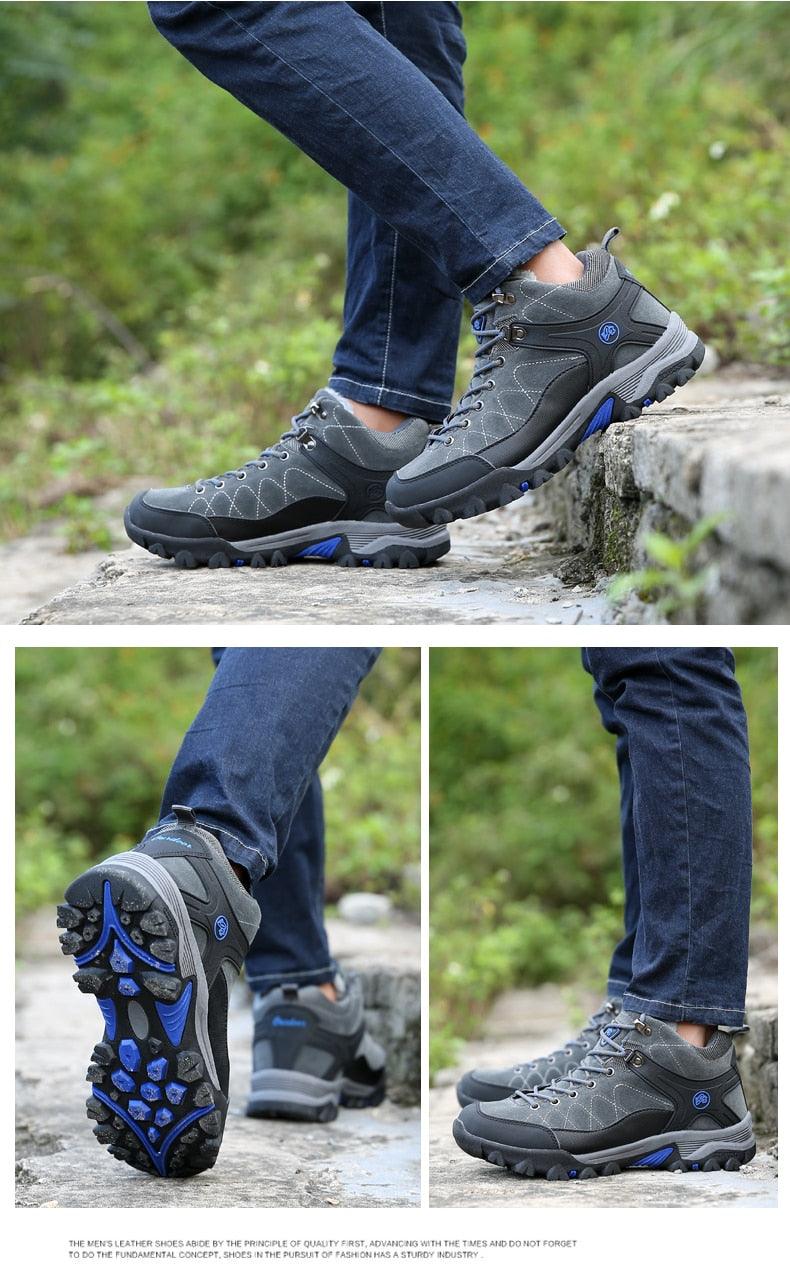 Men’s Soft Black Winter Boots – Fur-Lined Snow Walking Shoes