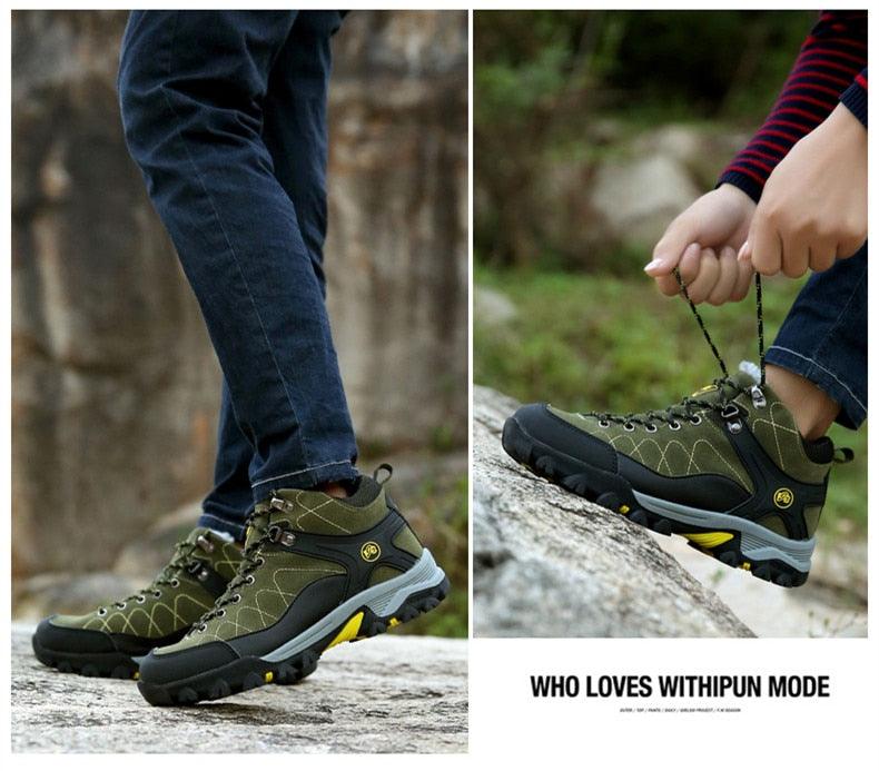 Men’s Soft Black Winter Boots – Fur-Lined Snow Walking Shoes