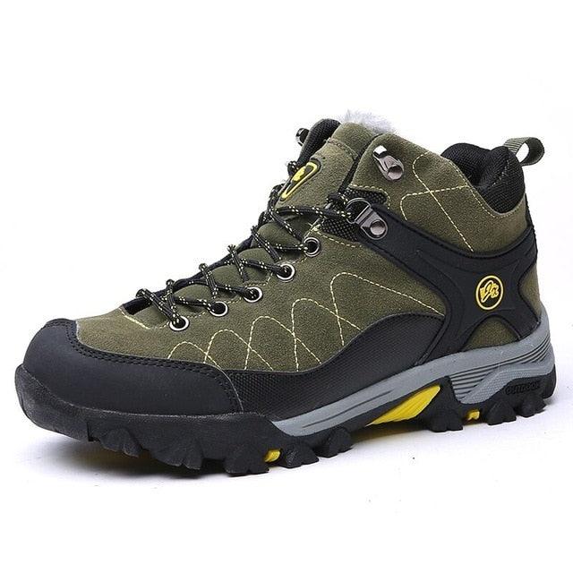 Men’s Soft Black Winter Boots – Fur-Lined Snow Walking Shoes