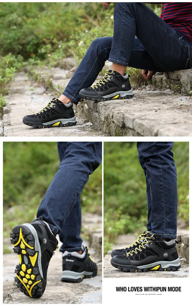 Men’s Soft Black Winter Boots – Fur-Lined Snow Walking Shoes