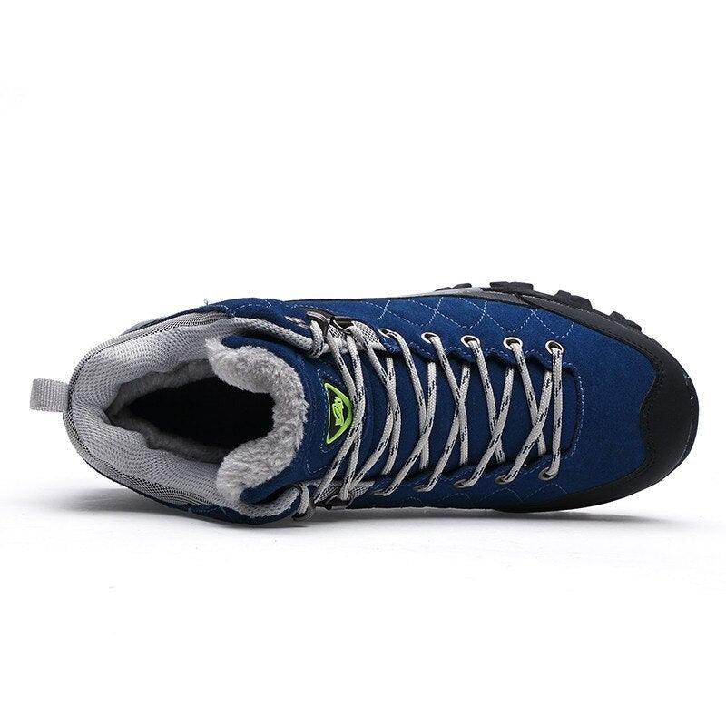 Men’s Soft Black Winter Boots – Fur-Lined Snow Walking Shoes