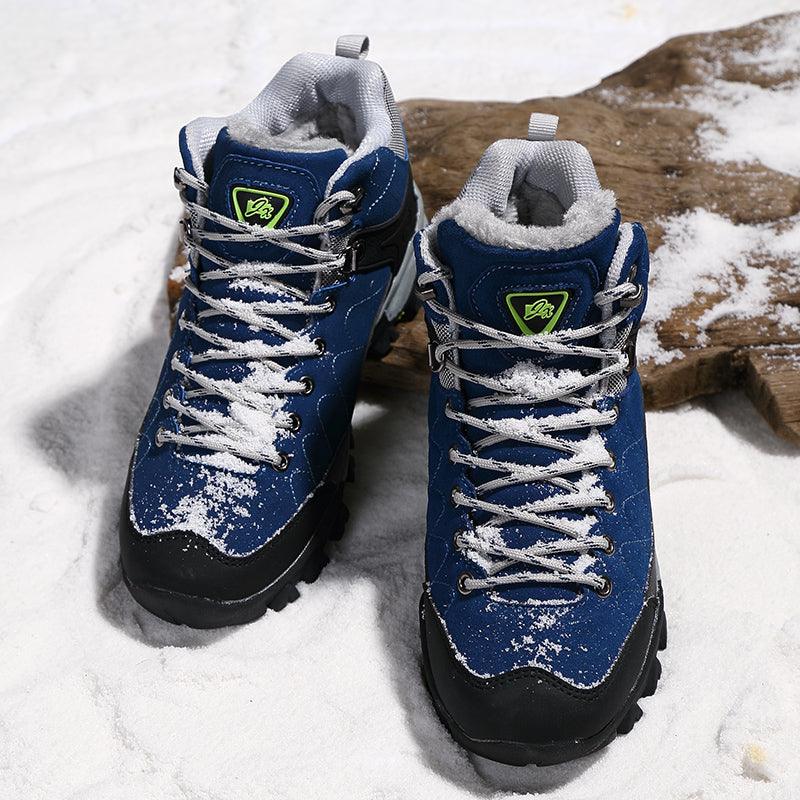 Men’s Soft Black Winter Boots – Fur-Lined Snow Walking Shoes