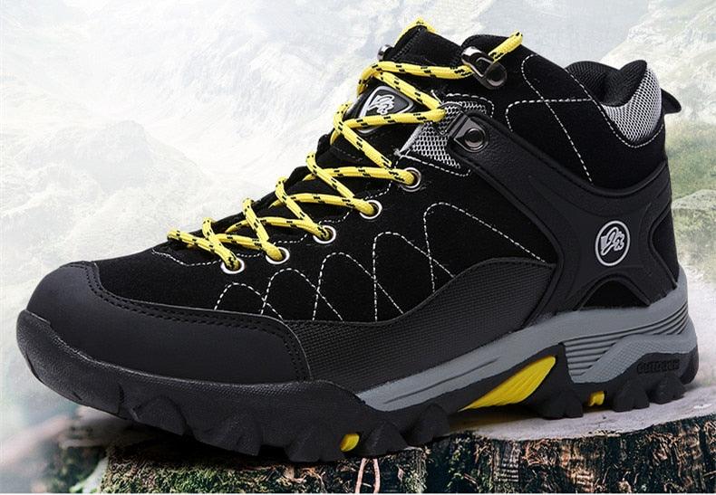 Men’s Soft Black Winter Boots – Fur-Lined Snow Walking Shoes