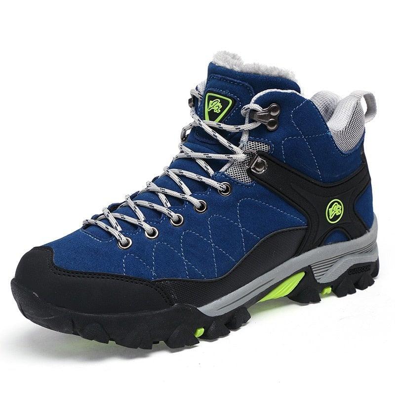 Men’s Soft Black Winter Boots – Fur-Lined Snow Walking Shoes