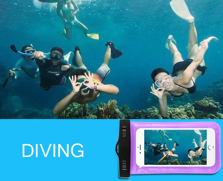 3-Pack Waterproof Floating Phone Pouch – Universal Dry Bag Case for iPhone & Samsung (Beach, Swimming & Water Sports)