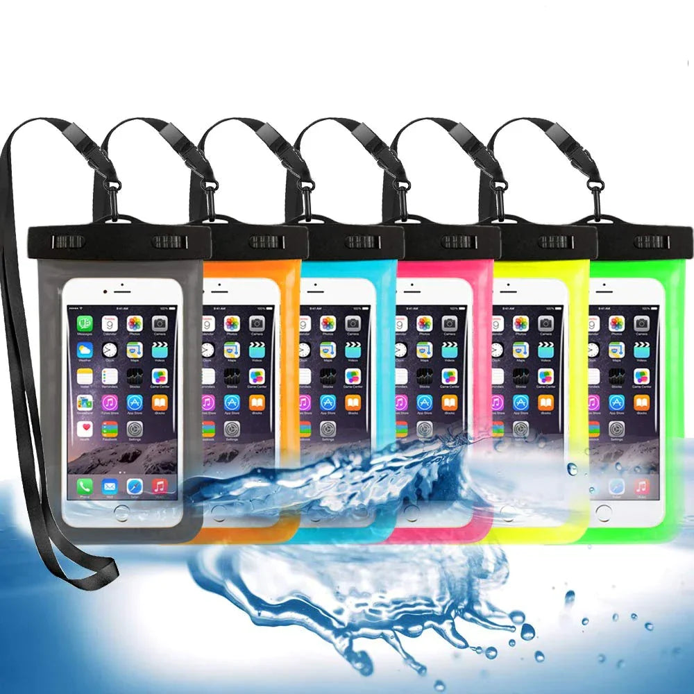 3-Pack Waterproof Floating Phone Pouch – Universal Dry Bag Case for iPhone & Samsung (Beach, Swimming & Water Sports)